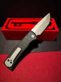 Chaves Knives Redencion 229 Automatic Knife - Black Spiral Stipple Handle
