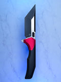 Arcane Design - BLACK PVD NECRONAUT V3 - 2 tone blade / red overlays / black handles